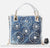 Sac Main Jean Strass Femme - modèle Argenté / 28x12x27cm - Sac Roche ™