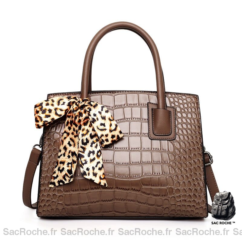 Sac Main Léopard Compact Or À Main Femme