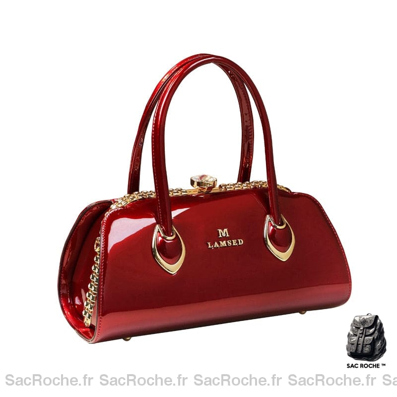 Sac Main Mariage Femme Bordeaux / 34 X 15 17 Cm À