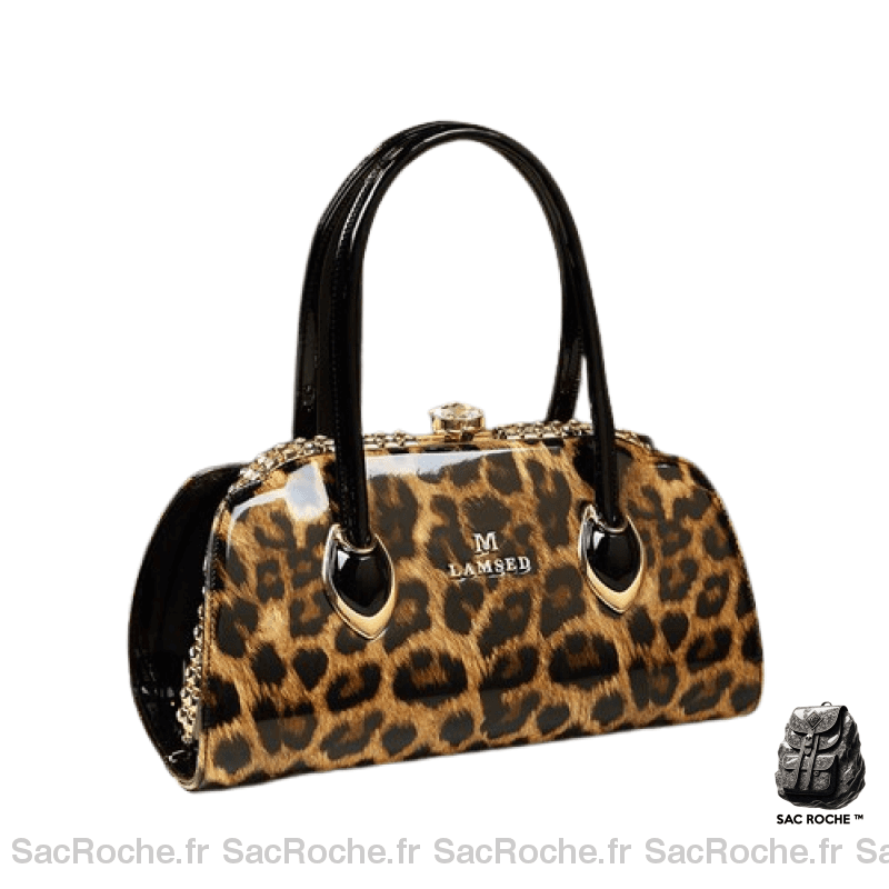 Sac Main Mariage Femme Leopard / 34 X 15 17 Cm À