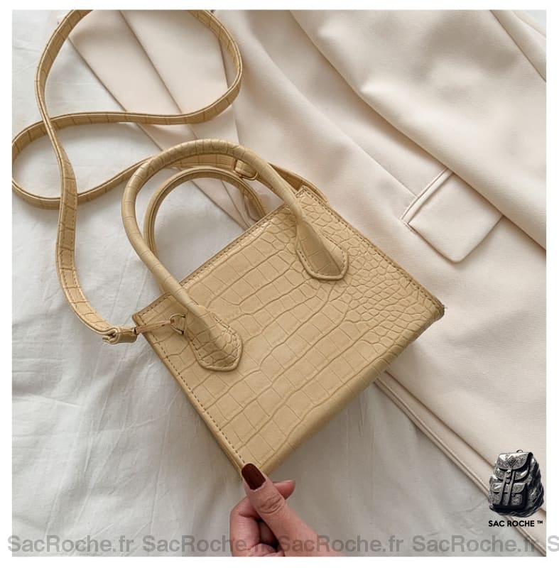 Sac Main Mini Cuir Jaune Sac À Main Femme