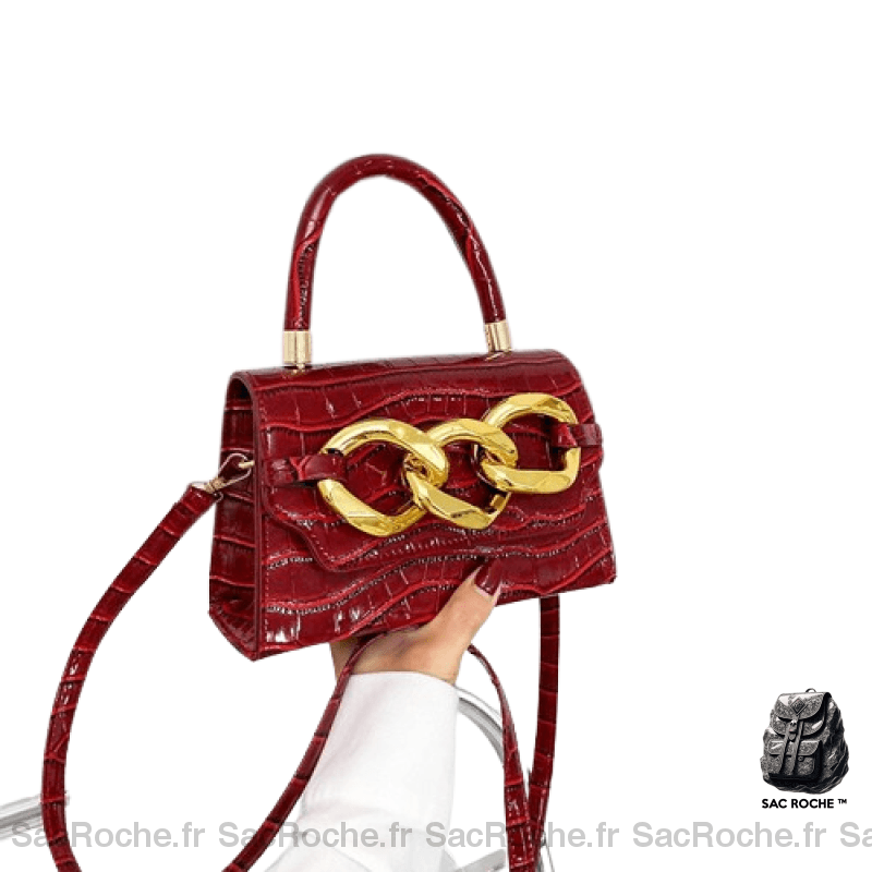 Sac Main Mode Femme Rouge À