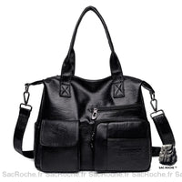 Sac main multi-poches petit - modèle Noir - Sac Roche ™