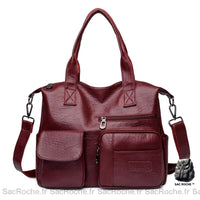 Sac main multi-poches petit - modèle Rouge - Sac Roche ™