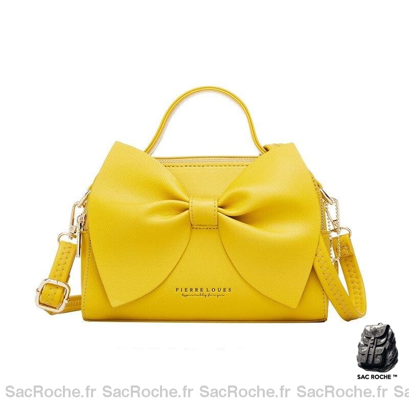 Sac Main Nud Papillon Beige Jaune À Main Femme