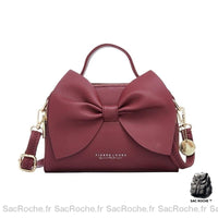 Sac main nœud papillon beige - modèle Rouge - Sac Roche ™
