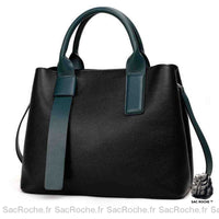 Sac Main Noir Cuir Femme - Sac Roche ™