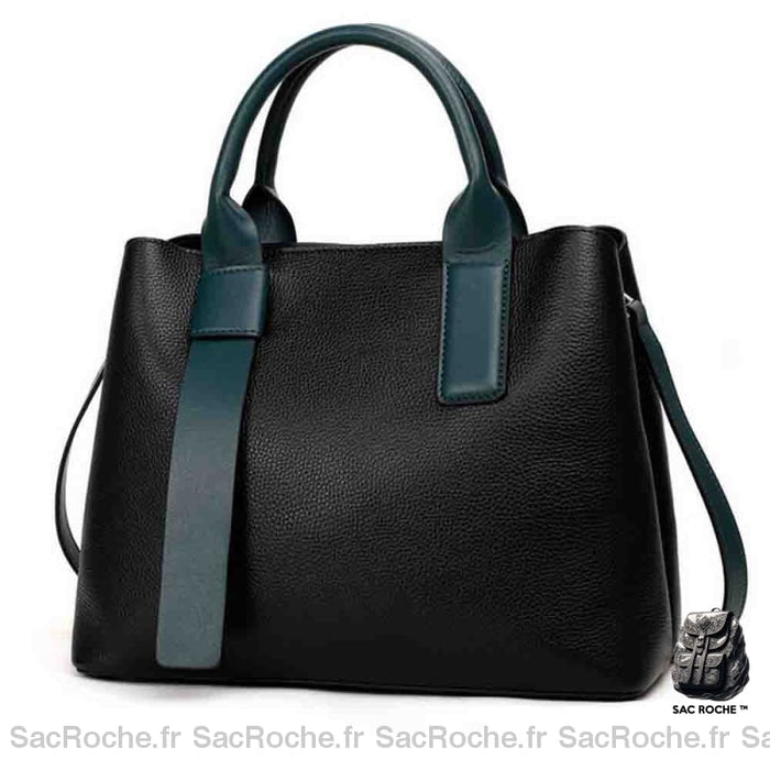 Sac Main Noir Cuir Femme À
