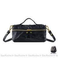 Sac Main Noir Femme Fermeture Éclair À