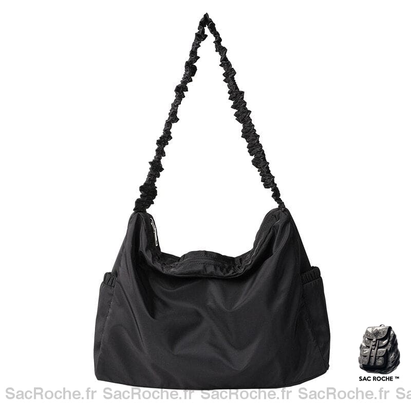 Sac Main Noir Femme Souple Grand / 35X25X13Cm À