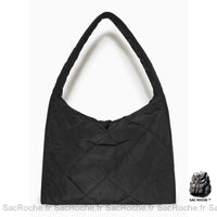 Sac Main Noir Souple Femme - modèle L - Sac Roche ™