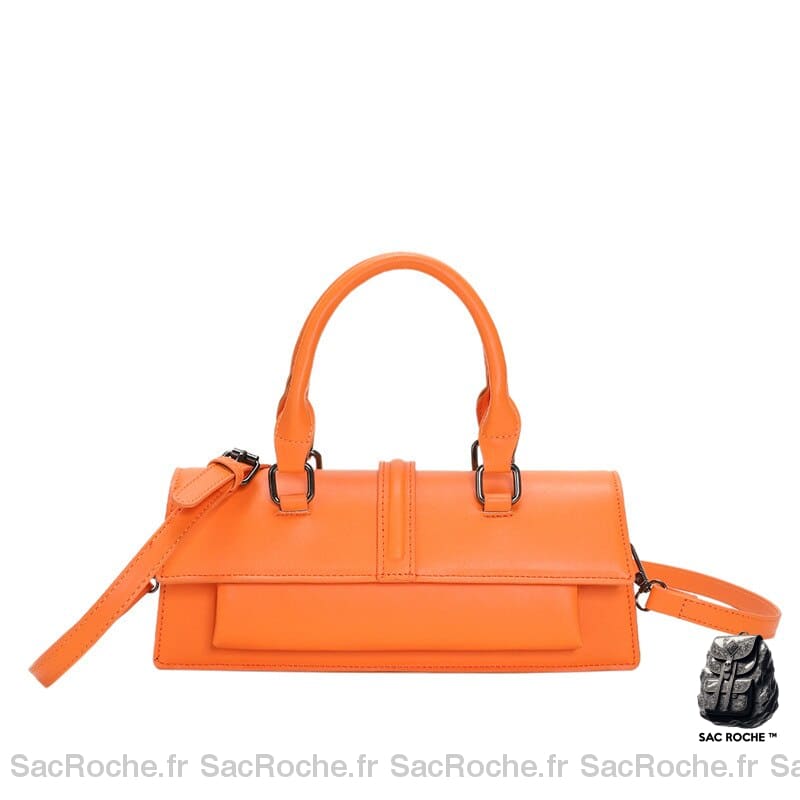 Sac Main Orange Femme / 28 X 12 6Cm À