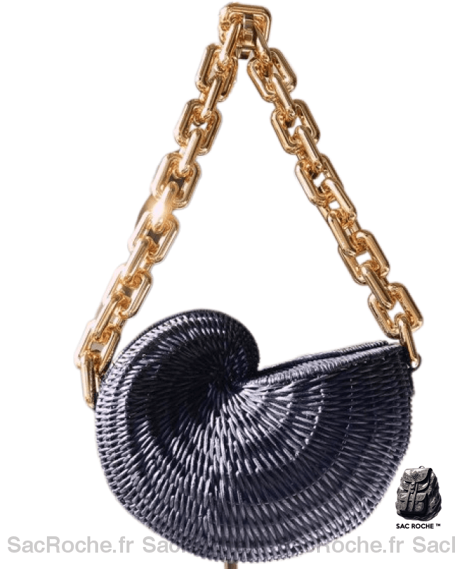 Sac Main Osier Femme Noir / 23 X 18 10Cm À