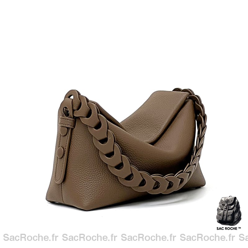 Sac Main Porté Épaule Femme Café / 24X10X13Cm À