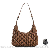 Sac Main Porté Épaule Femme - modèle Marron - Sac Roche ™