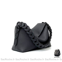 Sac Main Porté Épaule Femme - modèle Noir / 24x10x13cm - Sac Roche ™