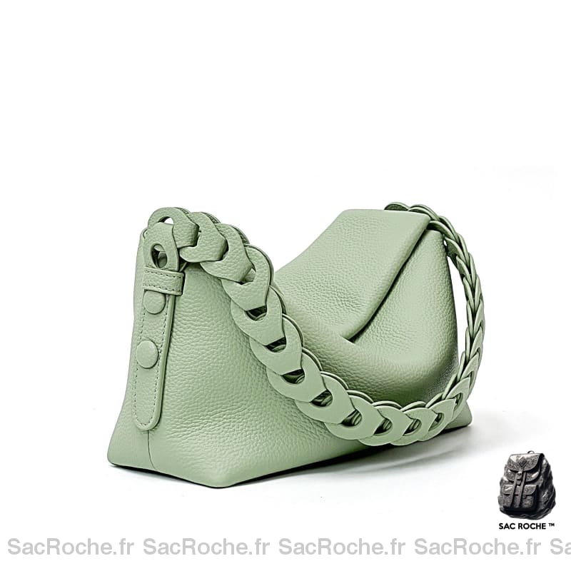 Sac Main Porté Épaule Femme Vert / 24X10X13Cm À