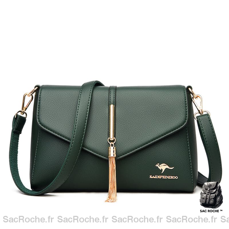 Sac Main Porté Épaule Style Pochette Camel Vert Sac À Main Femme