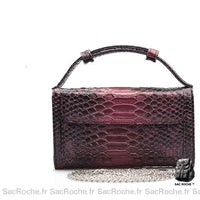 Sac Main Portefeuille Femme Cuir - modèle Violet / 18x10cm - Sac Roche ™