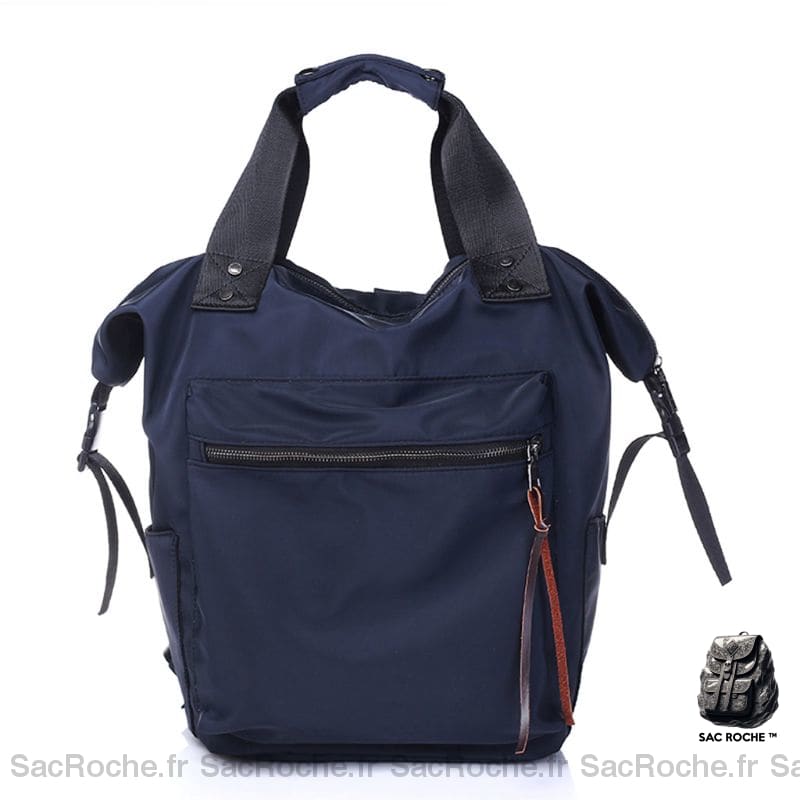 Sac Main Pratique Femme Bleu Marine / 24 X 15 40Cm À