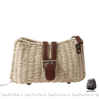 Sac Main Raphia Femme Beige / 28 X 7 17Cm À