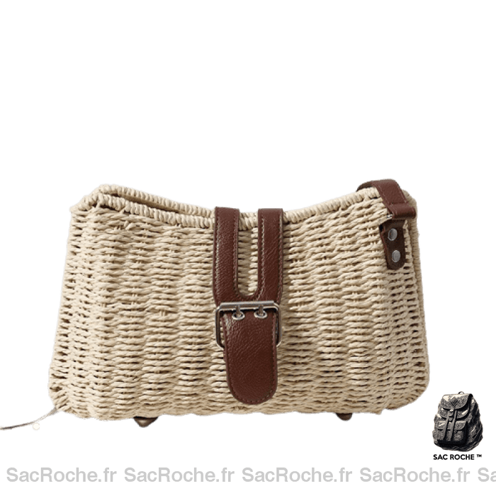 Sac Main Raphia Femme Beige / 28 X 7 17Cm À