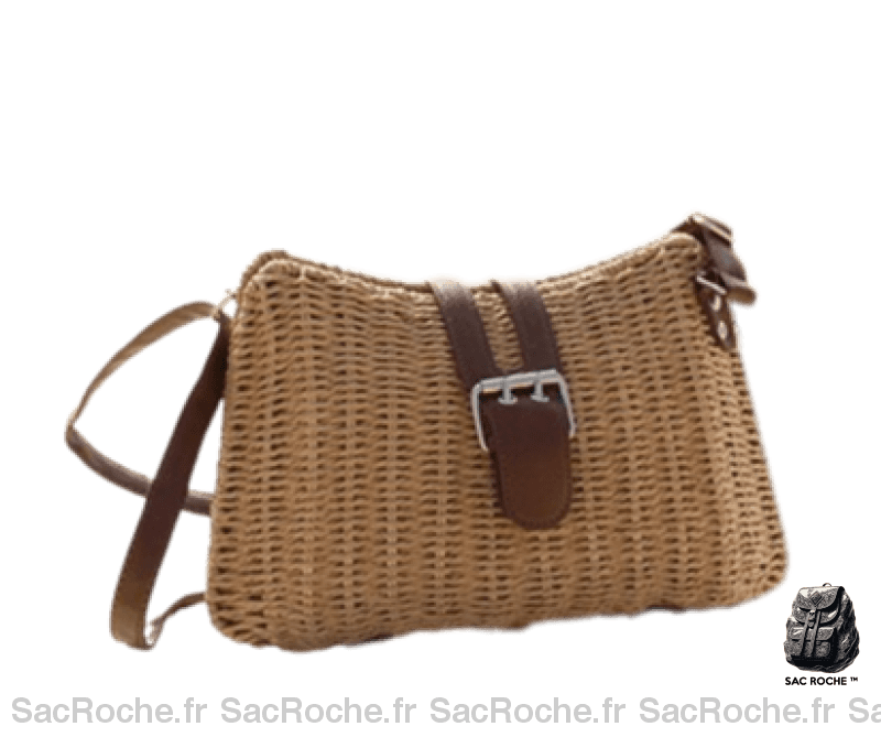 Sac Main Raphia Femme Kaki / 28 X 7 17Cm À