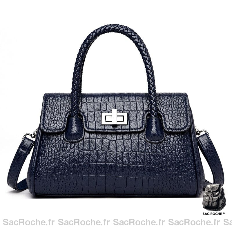 Sac Main Rigide Femme Bleu À