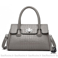 Sac Main Rigide Femme - modèle Gris - Sac Roche ™