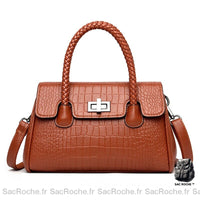 Sac Main Rigide Femme - modèle Marron - Sac Roche ™
