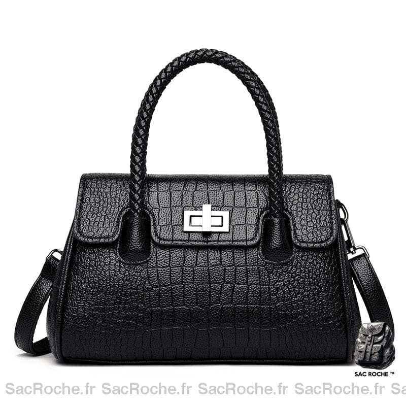 Sac Main Rigide Femme Noir À