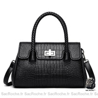 Sac Main Rigide Femme - modèle Noir - Sac Roche ™