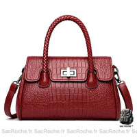 Sac Main Rigide Femme - modèle Rouge - Sac Roche ™