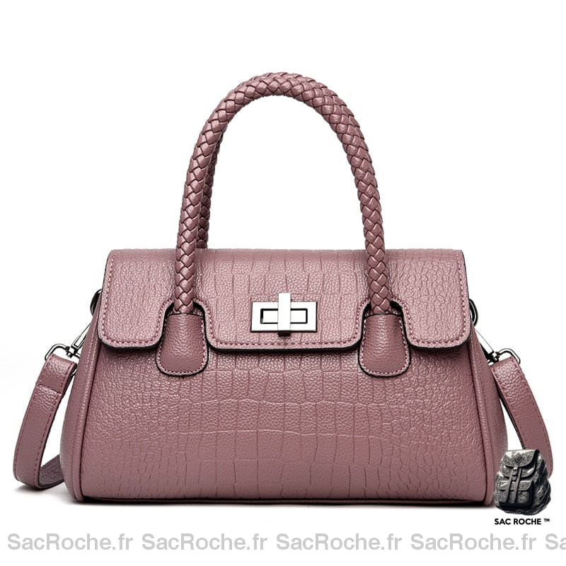 Sac Main Rigide Femme Violet À