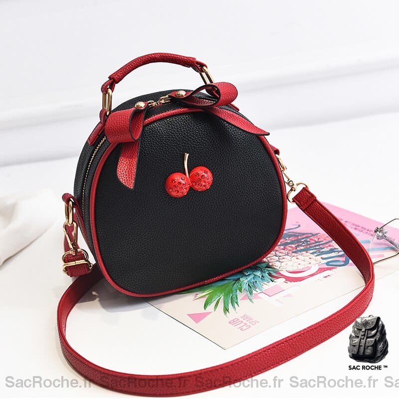 Sac Main Rond Cuir Petit Noir À Main Femme