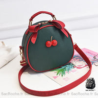 Sac main rond cuir petit - modèle Vert - Sac Roche ™