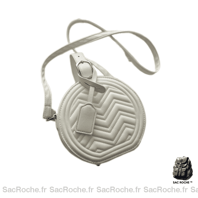 Sac Main Rond Femme Fashion Blanc / 14Cm X 17Cm 8Cm À