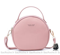 Sac Main Rond Pastel Rose Petit Sac À