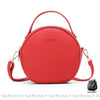 Sac Main Rond Pastel Rouge Petit Sac À