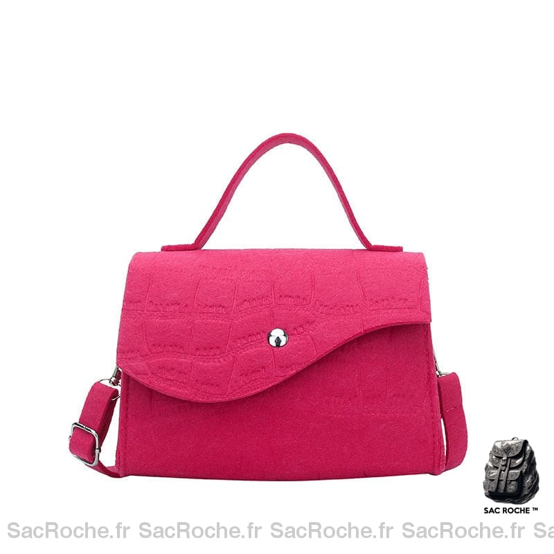 Sac Main Rose Femme / 19X13.5X8.5Cm À