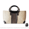 Sac Main Rotin Femme Naturel Fashion Beige À