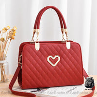 Sac main Saint-Valentin, petit - modèle Rouge foncé - Sac Roche ™