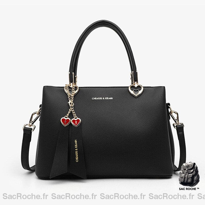 Sac Main Saint-Valentin Petite Taille Noir Petit Sac À