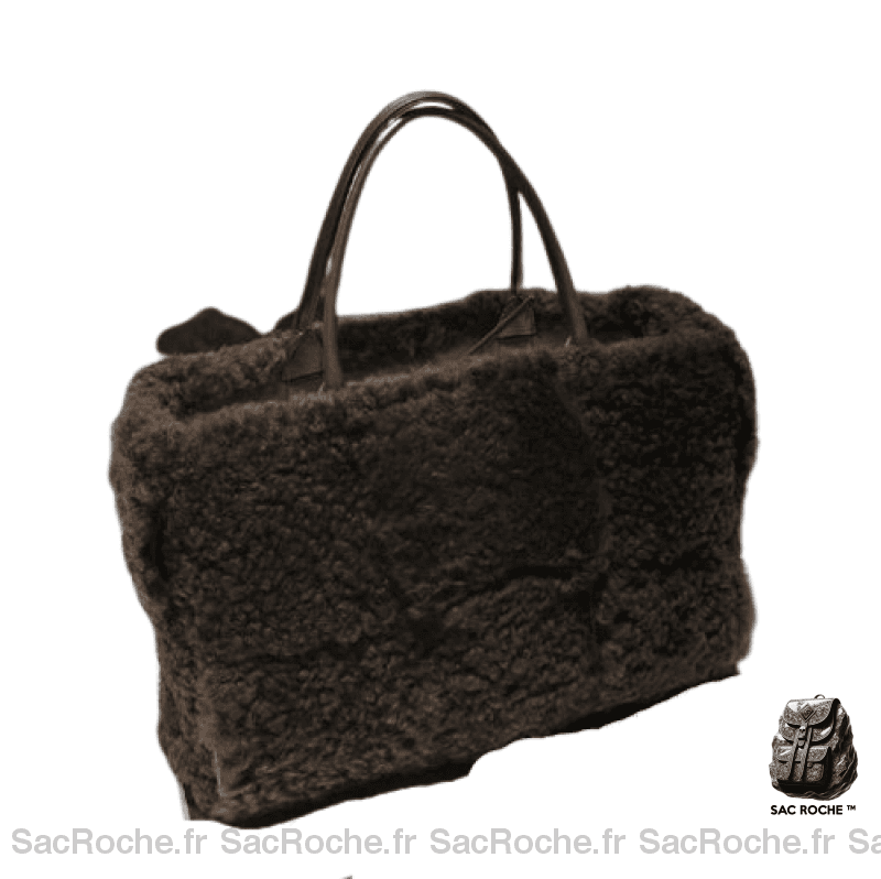 Sac Main Shopper Femme Café / 33X22X12Cm À