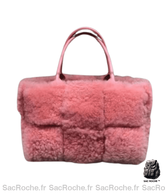 Sac Main Shopper Femme Rose / 33X22X12Cm À