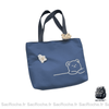 Sac Main Toile Femme Bleu À