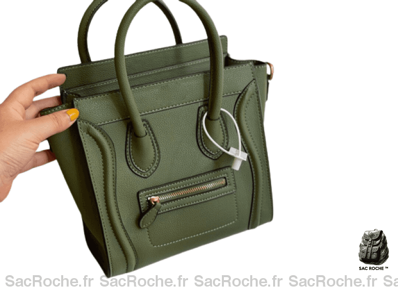 Sac Main Travail Femme Elégant Vert / 30 X 20 10Cm À