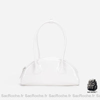 Sac Main Verni Femme Rose - modèle Blanc / 27x13x9cm - Sac Roche ™