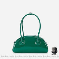 Sac Main Verni Femme Rose - modèle Vert / 27x13x9cm - Sac Roche ™