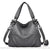 Sac Main Ville Femme Cuire - modèle Gris / 36cm x 14cm x 28cm - Sac Roche ™